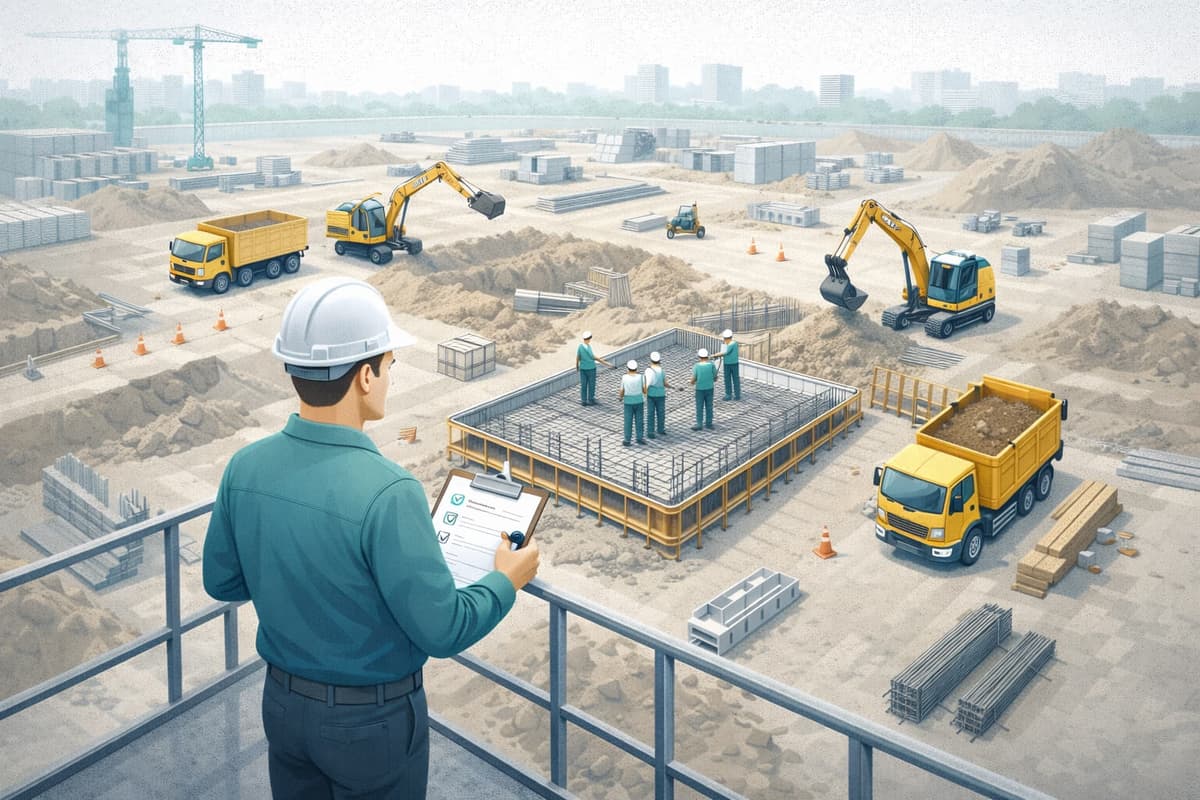 Productivity Calculator Excel template for civil engineering daily output across 9 trade activities