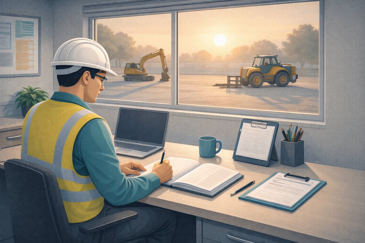 Daily Diary Template Excel spreadsheet for recording daily construction site activities